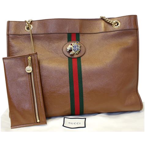 gucci tote bag brown leather